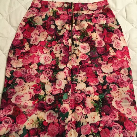 kate spade Rose Print Pencil Skirt size 2 nwot - Picture 15 of 16